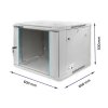 Qoltec Szafa RACK 19 cali | 9U | 600 x 600 x 500